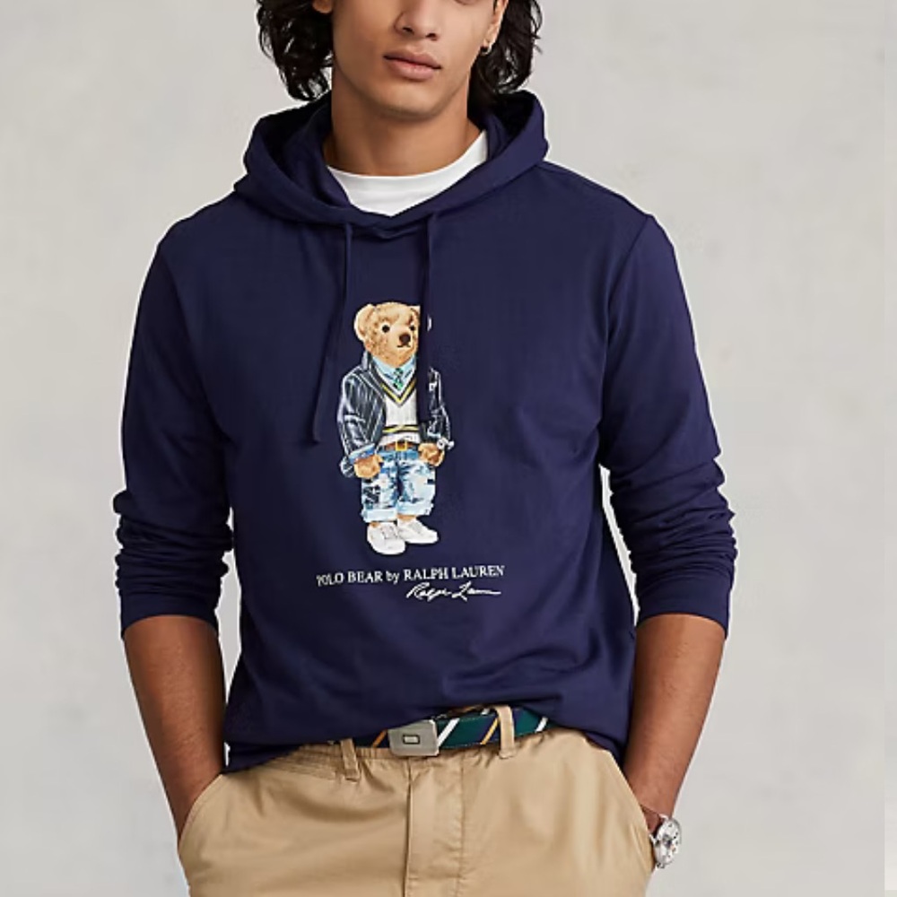 Polo Bear Jersey Hooded T-Shirt
